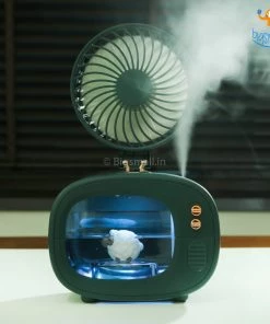 Bigsmall_hmk Portable TV Shaped Humidifier With Fan