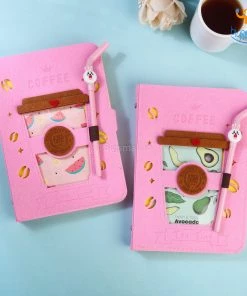 Bigsmall All Of It Coffee Spiral Diary With Straw Shaped Pen