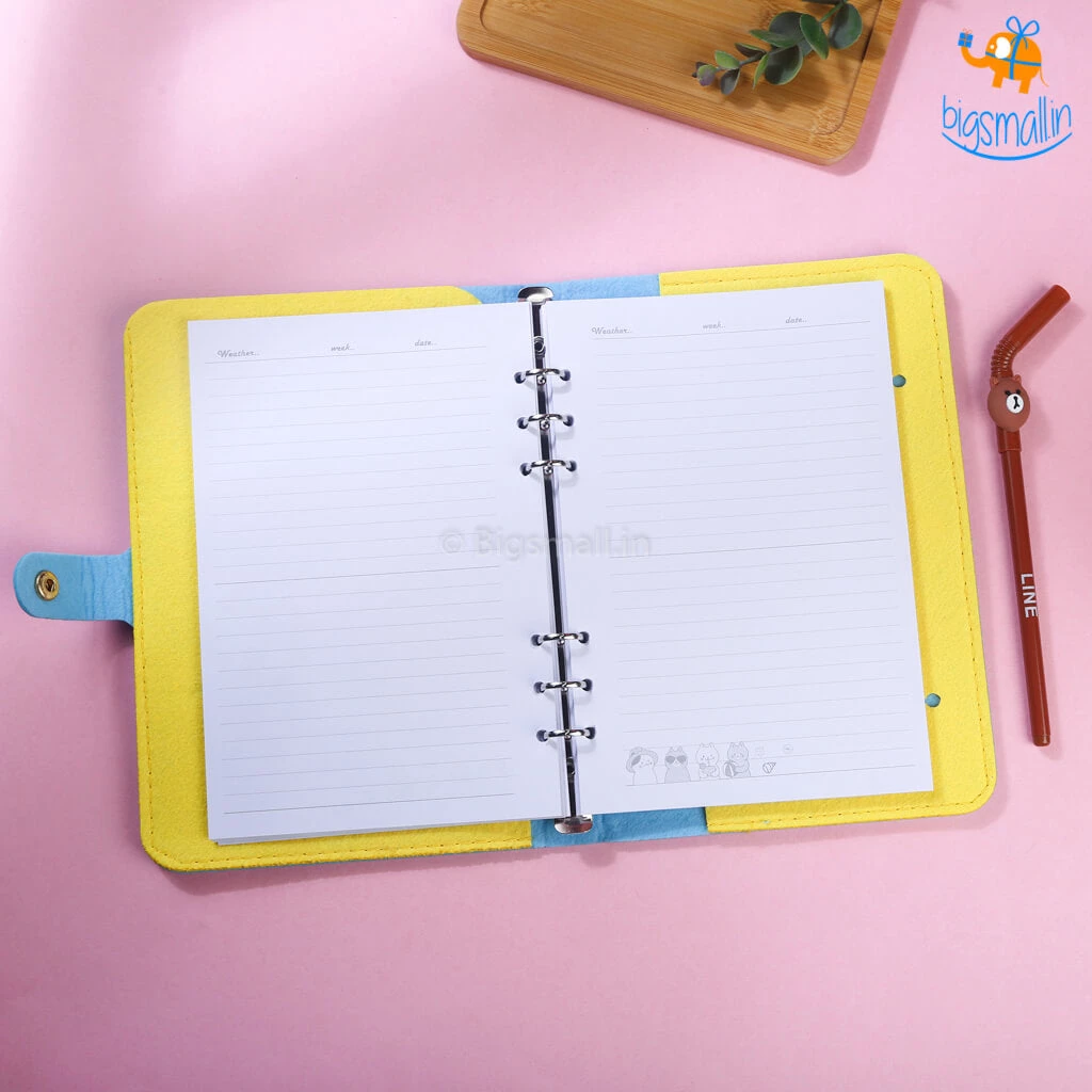 Bigsmall All Of It Coffee Spiral Diary With Straw Shaped Pen