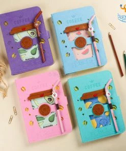 Bigsmall All Of It Coffee Spiral Diary With Straw Shaped Pen