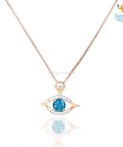 Ash Designs Evil Eye Pendant With Semi-Precious Stones