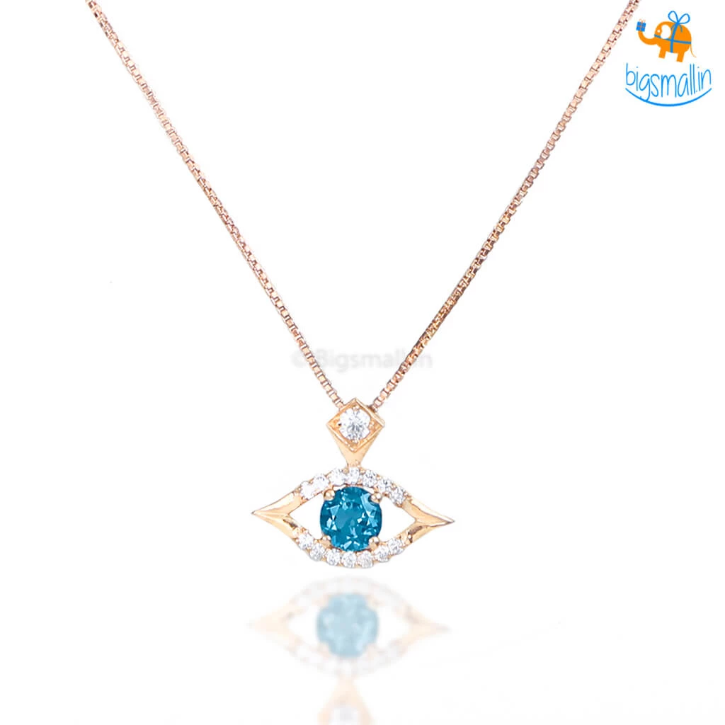 Ash Designs Evil Eye Pendant With Semi-Precious Stones