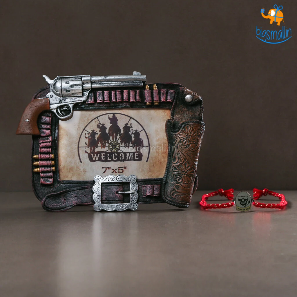 Bigsmall All Of It Vintage Pistol Rakhi Gift Set