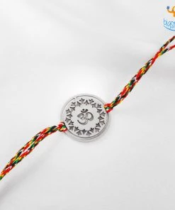 DesignWesign Om & Swastika Metallic Rakhi - Set Of 2