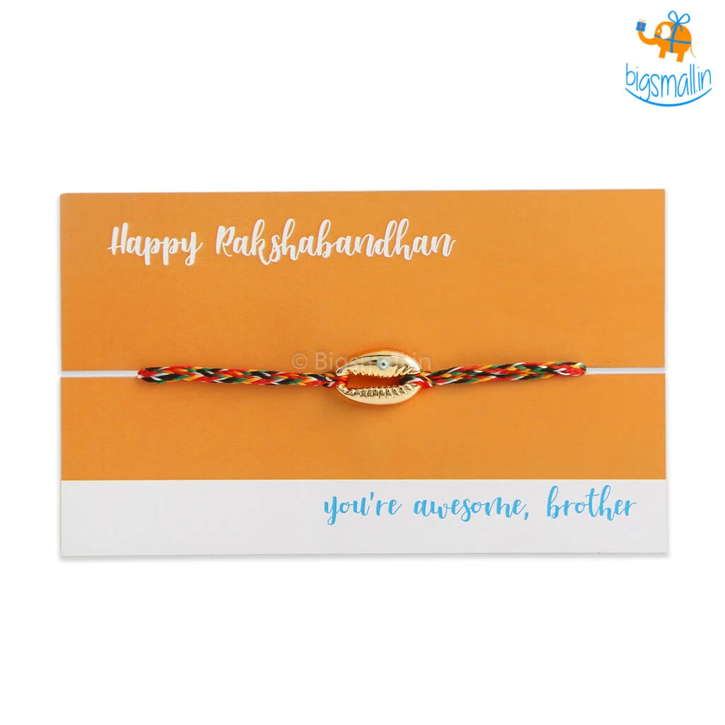 DesignWesign All Of It Evil Eye Conch Shell Rakhi