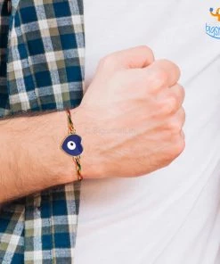 DesignWesign Heart Shaped Evil Eye Rakhi