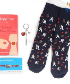 Bigsmall Cricket Rakhi Gift Set