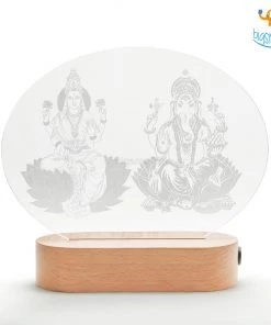 India Vibes Laxmi And Ganesha Hologram Lamp Father's Day