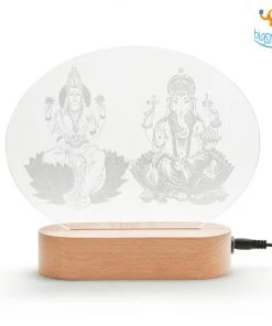 India Vibes Laxmi And Ganesha Hologram Lamp Father's Day