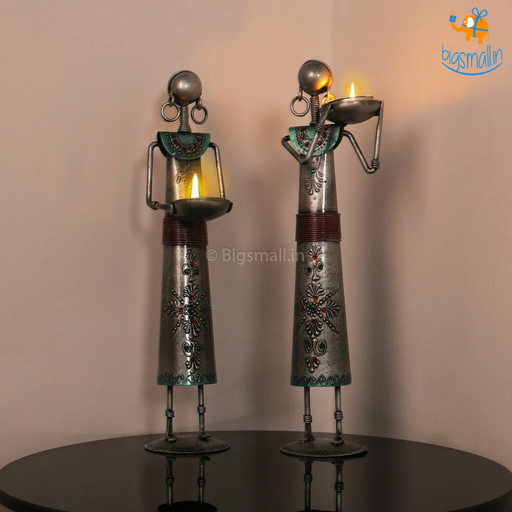 Indian Craft All Of It Tribal Antique Tealight Candle Holders