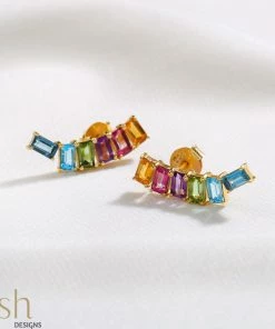 Ash Designs Cosmic Climber Multi-Stone Earrings Sale