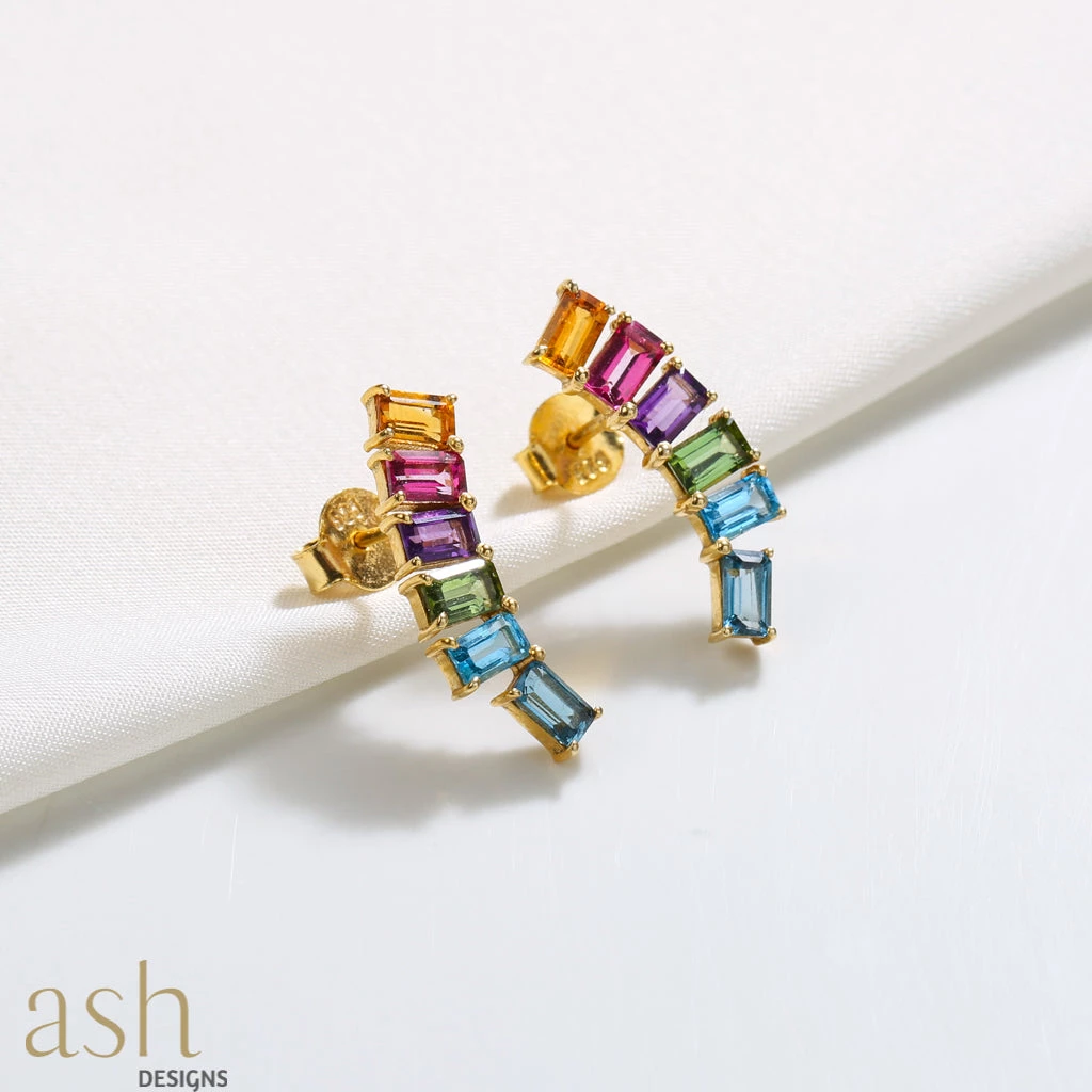 Ash Designs Cosmic Climber Multi-Stone Earrings Sale