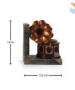 Vinny Y Vintage Gramophone Bookends With Pen Stand