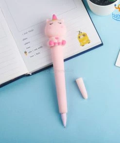 Bigsmall_hmk Squishy Unicorn Pen - Set Of 2