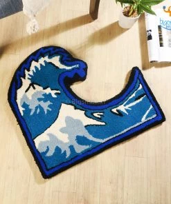 Rug Imitiyaz Ocean Wave Patterned Rug