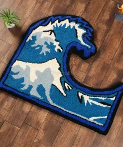 Rug Imitiyaz Ocean Wave Patterned Rug