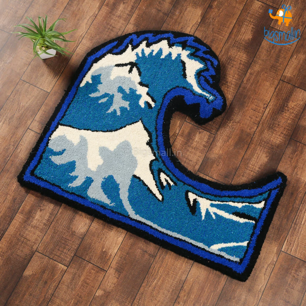 Rug Imitiyaz Ocean Wave Patterned Rug