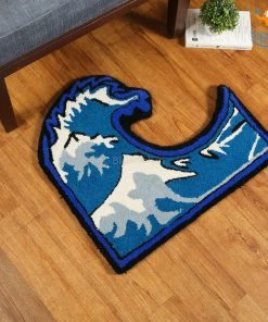 Rug Imitiyaz Ocean Wave Patterned Rug