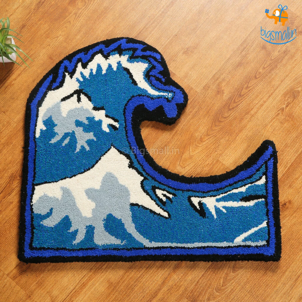 Rug Imitiyaz Ocean Wave Patterned Rug