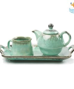 Fancy All Of It Rusty Turquoise Teapot And Cup