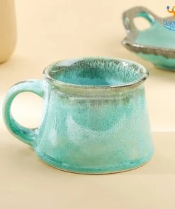 Fancy All Of It Rusty Turquoise Teapot And Cup
