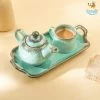 Fancy All Of It Rusty Turquoise Teapot And Cup