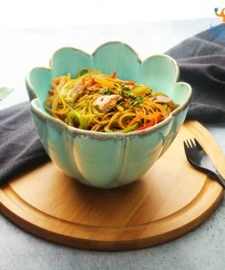 Fancy Turquoise Glazed Snack Bowl