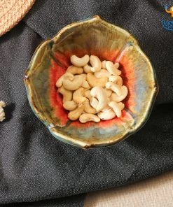 Fancy Dahlia Flower Glazed Snack Bowl