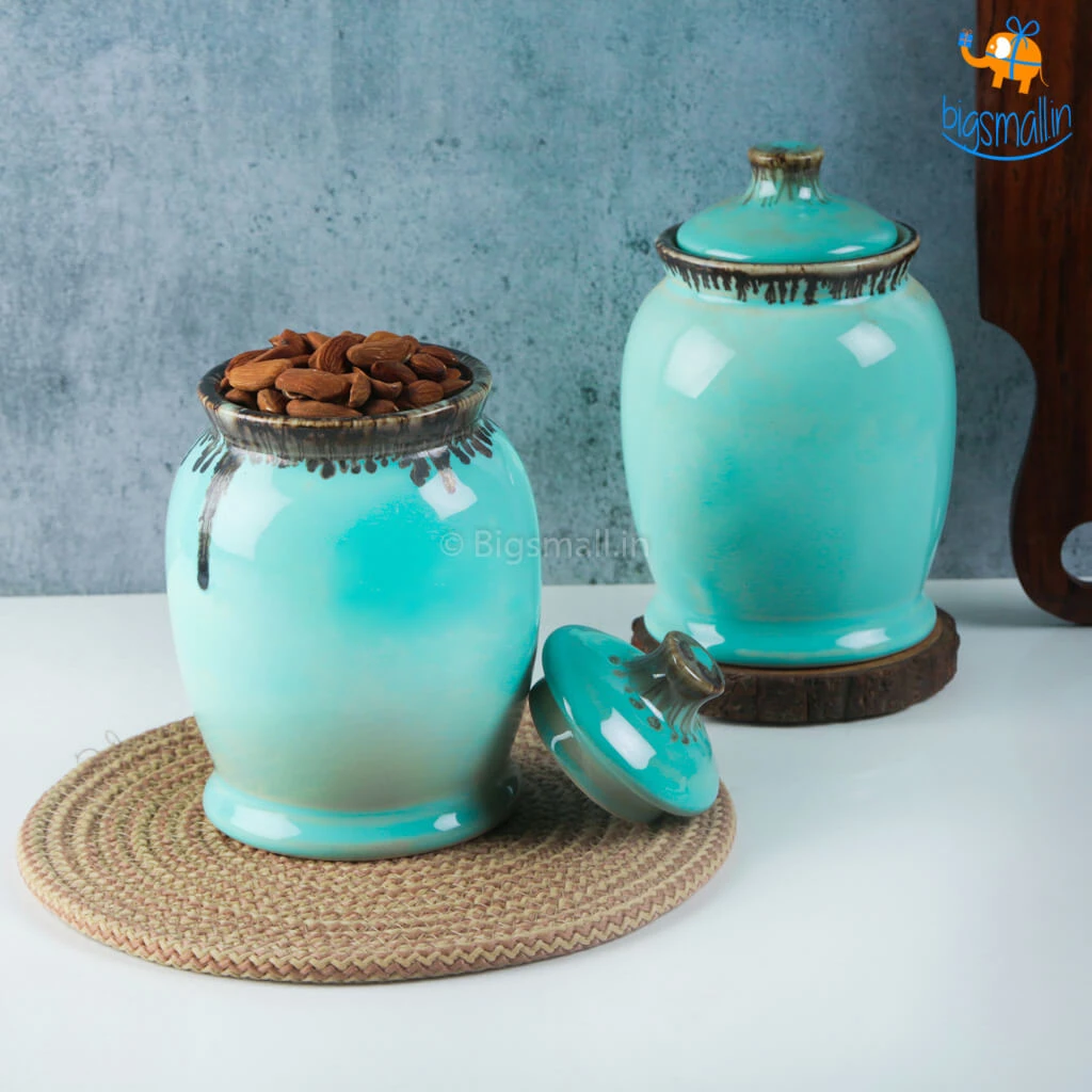 Fancy Handmade Ceramic Glazed Jar