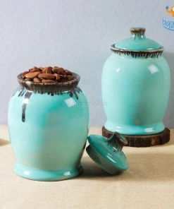 Fancy Handmade Ceramic Glazed Jar