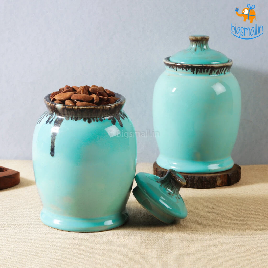 Fancy Handmade Ceramic Glazed Jar