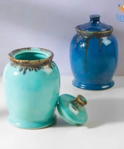 Fancy Handmade Ceramic Glazed Jar