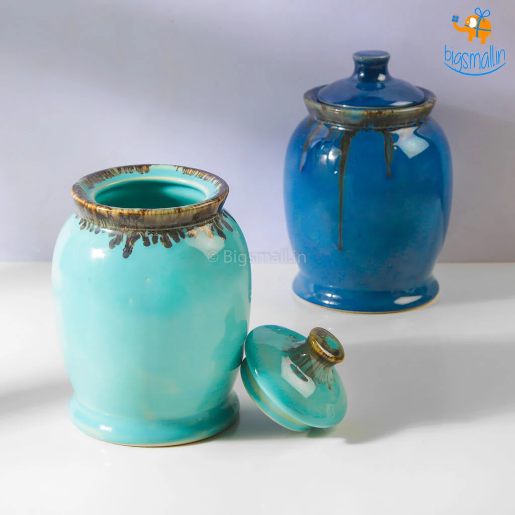 Fancy Handmade Ceramic Glazed Jar