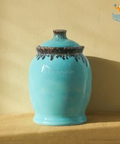 Fancy Handmade Ceramic Glazed Jar