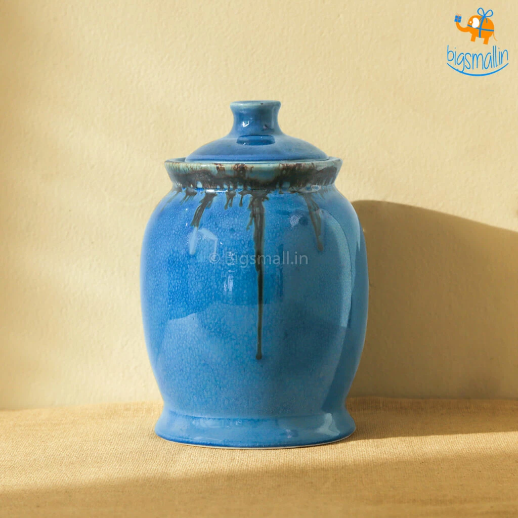 Fancy Handmade Ceramic Glazed Jar