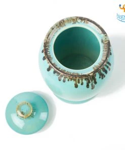 Fancy Handmade Ceramic Glazed Jar