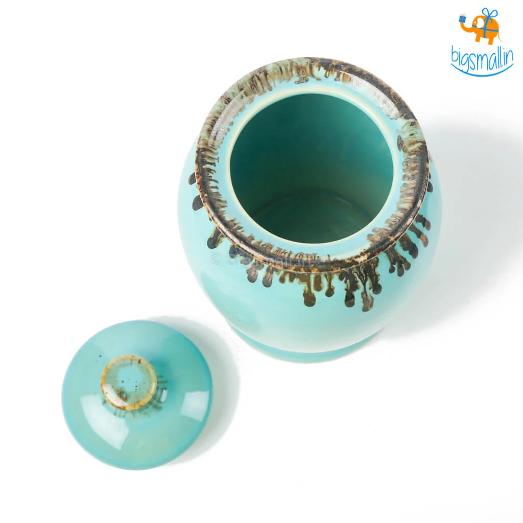 Fancy Handmade Ceramic Glazed Jar
