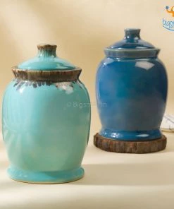 Fancy Handmade Ceramic Glazed Jar