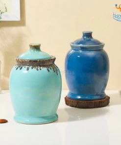 Fancy Handmade Ceramic Glazed Jar