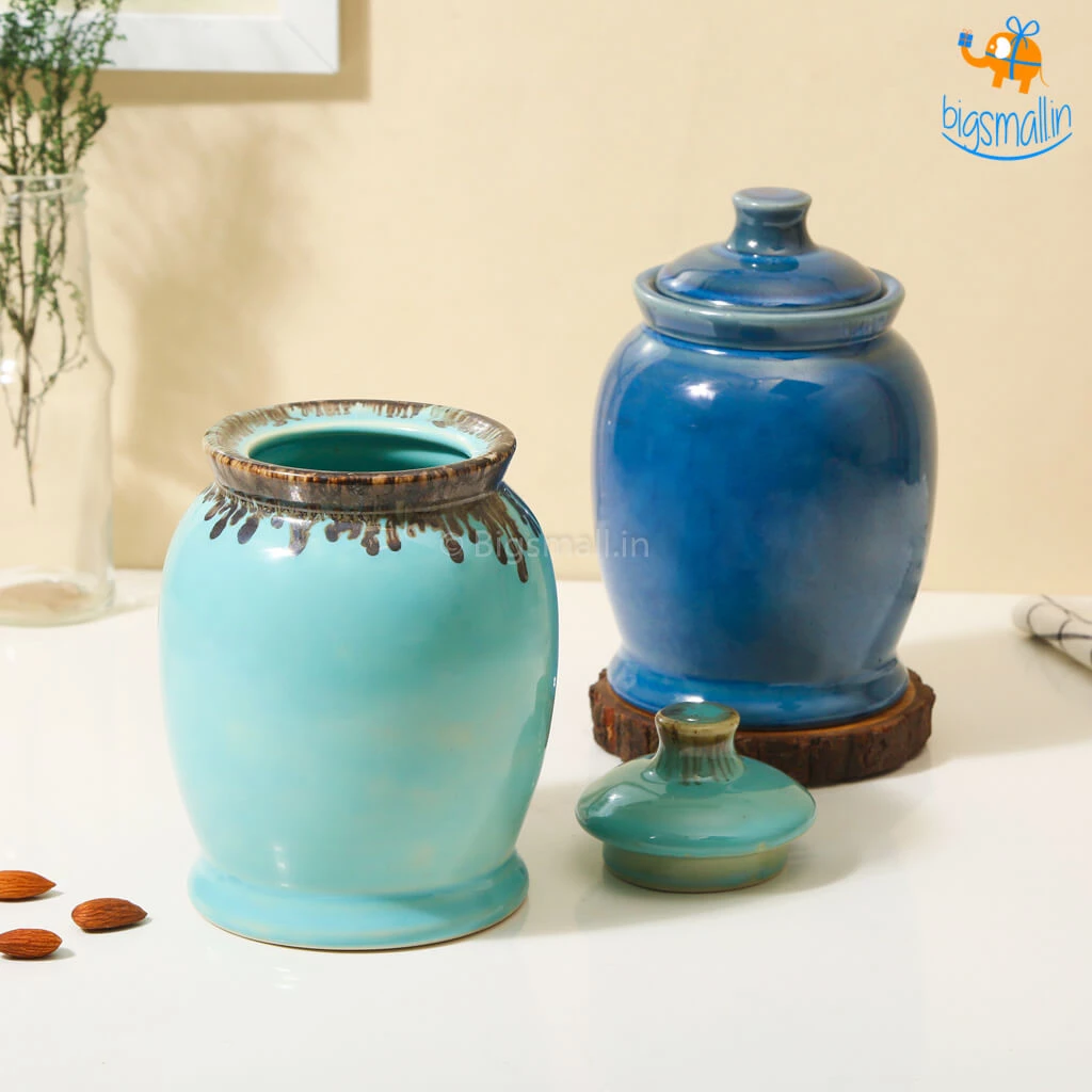 Fancy Handmade Ceramic Glazed Jar