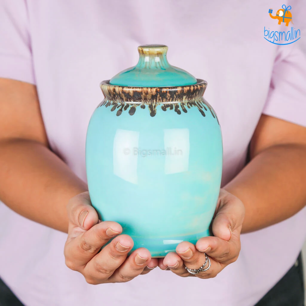 Fancy Handmade Ceramic Glazed Jar