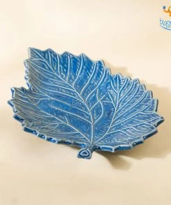 Fancy Maple Leaf Glazed Ceramic Plate All Of It