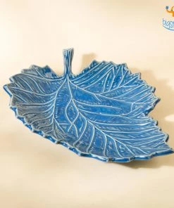Fancy Maple Leaf Glazed Ceramic Plate All Of It