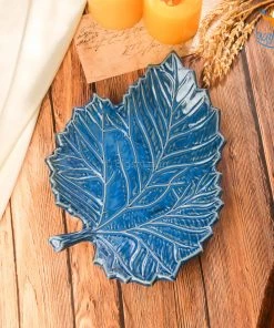 Fancy Maple Leaf Glazed Ceramic Plate All Of It