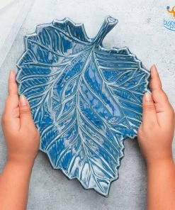 Fancy Maple Leaf Glazed Ceramic Plate All Of It