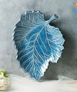 Fancy Maple Leaf Glazed Ceramic Plate All Of It
