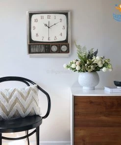 Vinny Y All Of It Retro TV Shaped Wall Clock