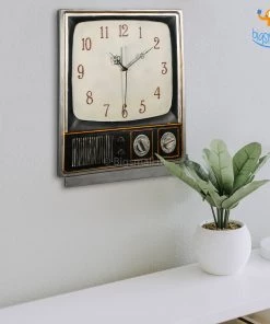 Vinny Y All Of It Retro TV Shaped Wall Clock