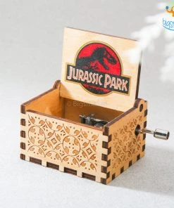 AmyLi All Of It Jurassic Park Wooden Music Box