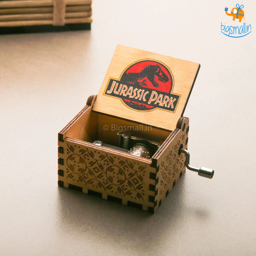 AmyLi All Of It Jurassic Park Wooden Music Box